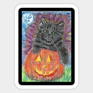 Kitten Halloween Sticker